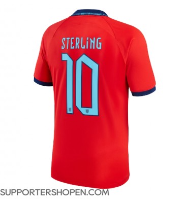 England Raheem Sterling #10 Borta Matchtröja VM 2022 Kortärmad